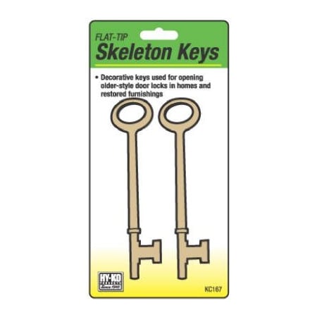 Hy-Ko Prod 2PK FLT Skeleton Keys KC167